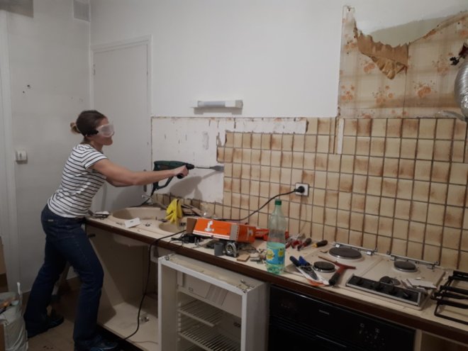 Dépose de la faience