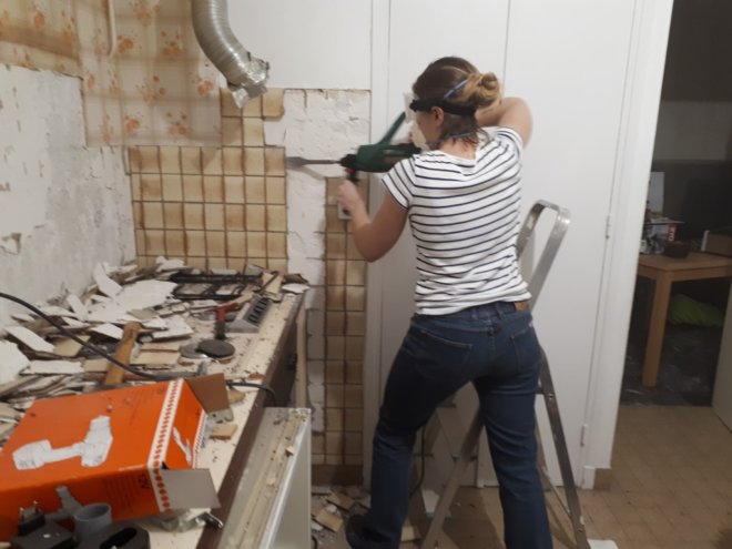 Dépose de la faience