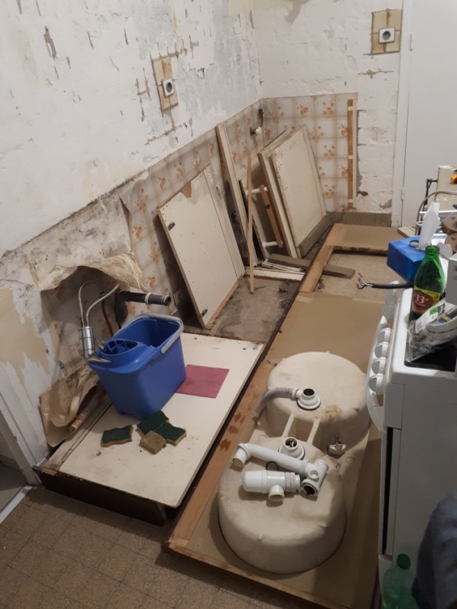 Dépose de la cuisine